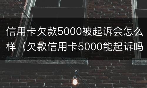 信用卡欠款5000被起诉会怎么样（欠款信用卡5000能起诉吗）