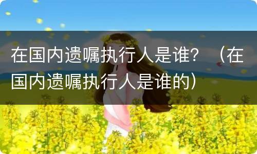在国内遗嘱执行人是谁？（在国内遗嘱执行人是谁的）