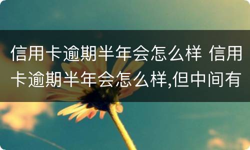 信用卡逾期半年会怎么样 信用卡逾期半年会怎么样,但中间有还一点