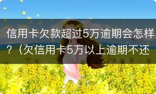 信用卡欠款超过5万逾期会怎样?（欠信用卡5万以上逾期不还款）