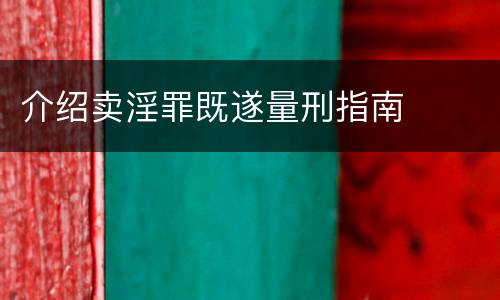 介绍卖淫罪既遂量刑指南