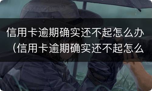 信用卡逾期确实还不起怎么办（信用卡逾期确实还不起怎么办呢）