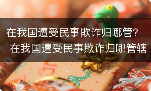 在我国遭受民事欺诈归哪管？ 在我国遭受民事欺诈归哪管辖