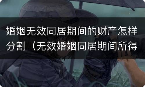 婚姻无效同居期间的财产怎样分割（无效婚姻同居期间所得的财产）