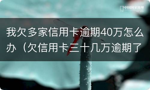 我欠多家信用卡逾期40万怎么办（欠信用卡三十几万逾期了怎么办）