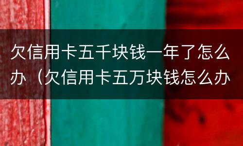 欠信用卡五千块钱一年了怎么办（欠信用卡五万块钱怎么办）