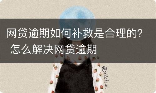 网贷逾期如何补救是合理的？ 怎么解决网贷逾期