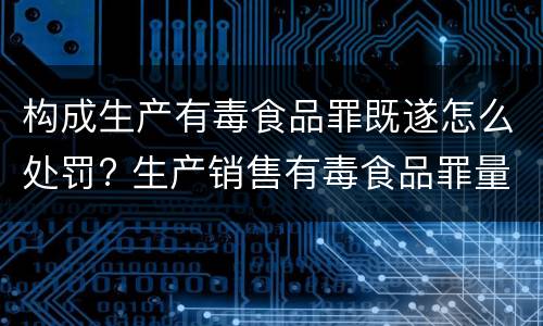 构成生产有毒食品罪既遂怎么处罚? 生产销售有毒食品罪量刑