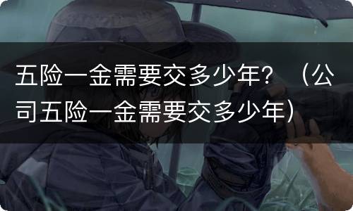 五险一金需要交多少年？（公司五险一金需要交多少年）