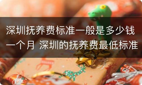 深圳抚养费标准一般是多少钱一个月 深圳的抚养费最低标准