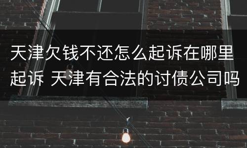 天津欠钱不还怎么起诉在哪里起诉 天津有合法的讨债公司吗