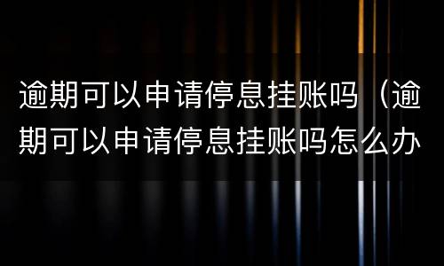 逾期可以申请停息挂账吗（逾期可以申请停息挂账吗怎么办）