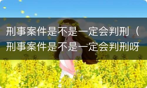 刑事案件是不是一定会判刑（刑事案件是不是一定会判刑呀）