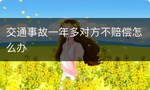 交通事故一年多对方不赔偿怎么办