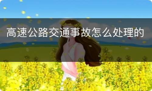 高速公路交通事故怎么处理的