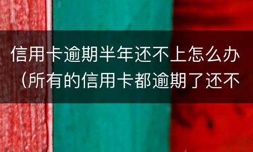 信用卡逾期半年还不上怎么办（所有的信用卡都逾期了还不上,怎么办）