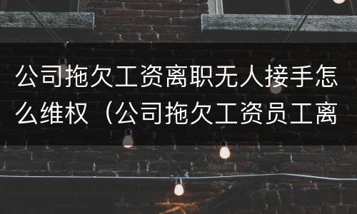 公司拖欠工资离职无人接手怎么维权（公司拖欠工资员工离职）