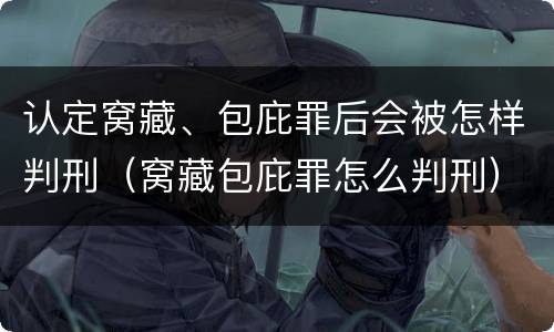 认定窝藏、包庇罪后会被怎样判刑（窝藏包庇罪怎么判刑）