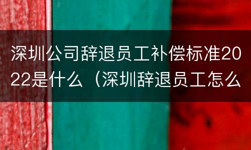 深圳公司辞退员工补偿标准2022是什么（深圳辞退员工怎么补偿）
