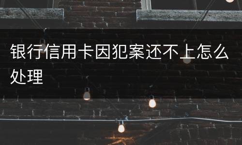 银行信用卡因犯案还不上怎么处理