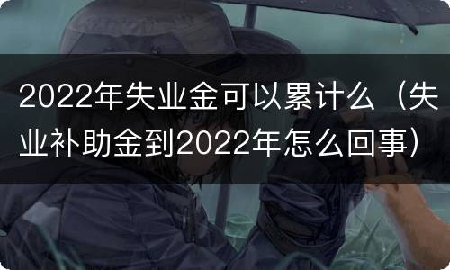 2022年失业金可以累计么（失业补助金到2022年怎么回事）