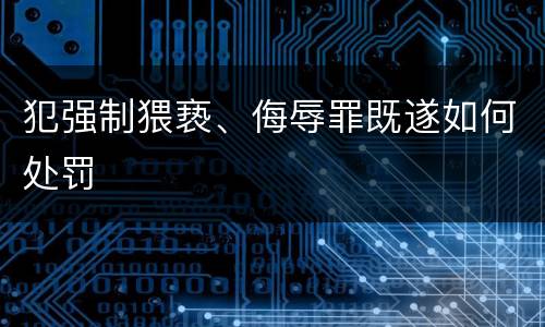 犯强制猥亵、侮辱罪既遂如何处罚