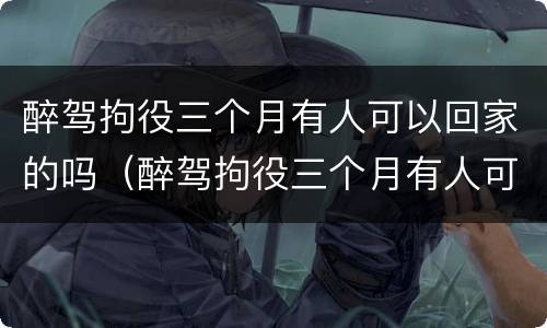醉驾拘役三个月有人可以回家的吗（醉驾拘役三个月有人可以回家的吗怎么处理）