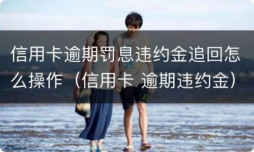 信用卡逾期罚息违约金追回怎么操作（信用卡 逾期违约金）