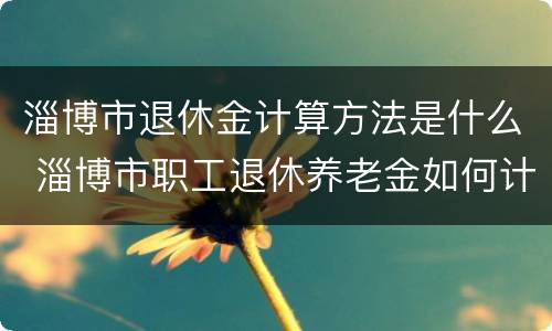 淄博市退休金计算方法是什么 淄博市职工退休养老金如何计算方法