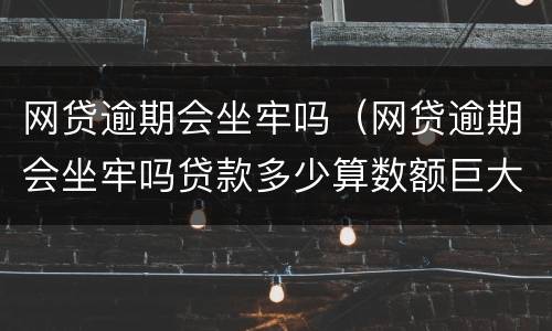 网贷逾期会坐牢吗（网贷逾期会坐牢吗贷款多少算数额巨大）