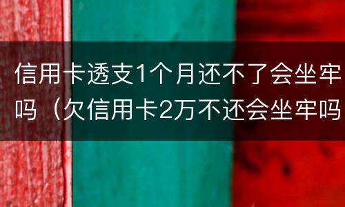信用卡透支1个月还不了会坐牢吗（欠信用卡2万不还会坐牢吗）