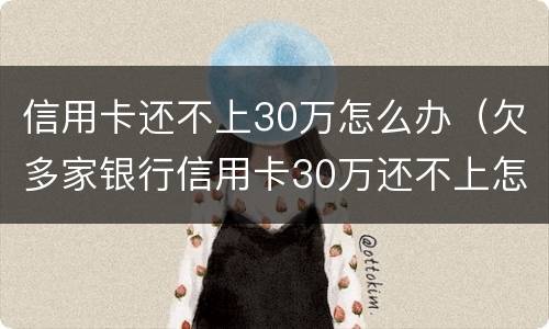 信用卡还不上30万怎么办（欠多家银行信用卡30万还不上怎么办）