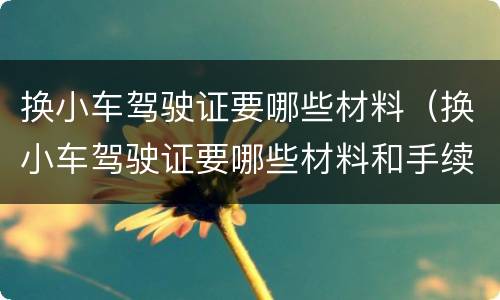 换小车驾驶证要哪些材料（换小车驾驶证要哪些材料和手续）
