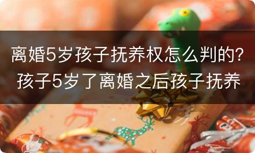 离婚5岁孩子抚养权怎么判的？ 孩子5岁了离婚之后孩子抚养权