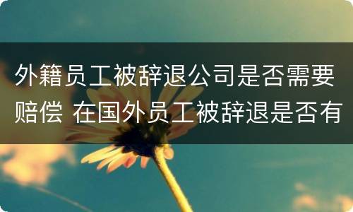 外籍员工被辞退公司是否需要赔偿 在国外员工被辞退是否有赔偿