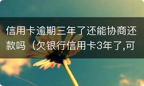 信用卡逾期三年了还能协商还款吗（欠银行信用卡3年了,可以协商还款吗）