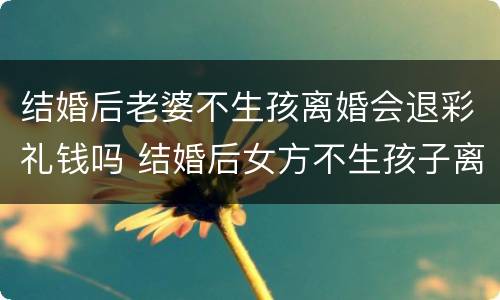 结婚后老婆不生孩离婚会退彩礼钱吗 结婚后女方不生孩子离婚需要退还彩礼么