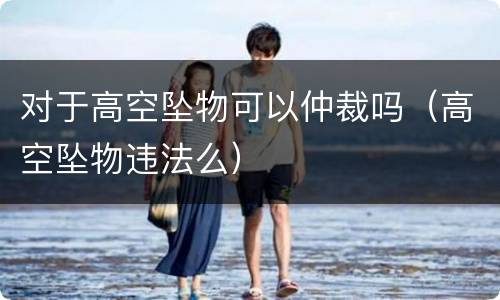 对于高空坠物可以仲裁吗（高空坠物违法么）