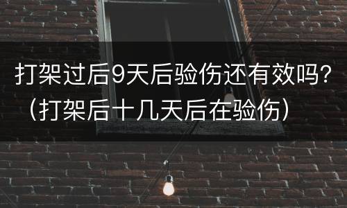打架过后9天后验伤还有效吗？（打架后十几天后在验伤）