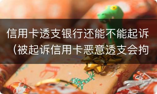 信用卡透支银行还能不能起诉（被起诉信用卡恶意透支会拘留吗）