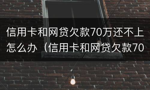 信用卡和网贷欠款70万还不上怎么办（信用卡和网贷欠款70万还不上怎么办呢）