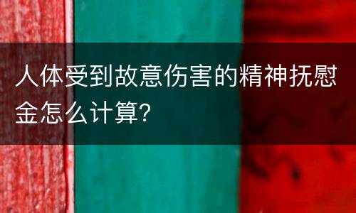 人体受到故意伤害的精神抚慰金怎么计算？