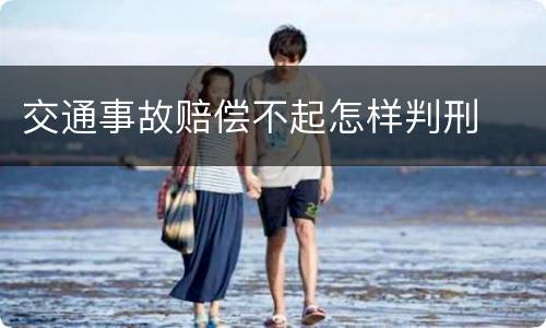 交通事故赔偿不起怎样判刑