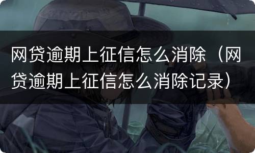 网贷逾期上征信怎么消除（网贷逾期上征信怎么消除记录）