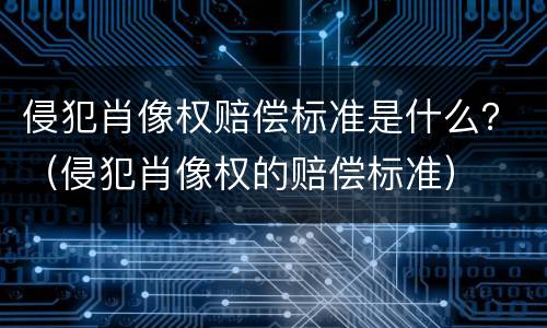 侵犯肖像权赔偿标准是什么？（侵犯肖像权的赔偿标准）