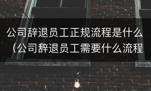 公司辞退员工正规流程是什么（公司辞退员工需要什么流程）