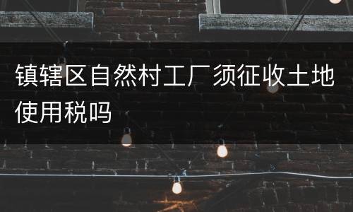 镇辖区自然村工厂须征收土地使用税吗