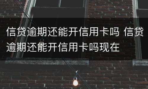 信贷逾期还能开信用卡吗 信贷逾期还能开信用卡吗现在
