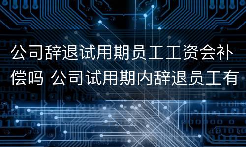 公司辞退试用期员工工资会补偿吗 公司试用期内辞退员工有补偿吗