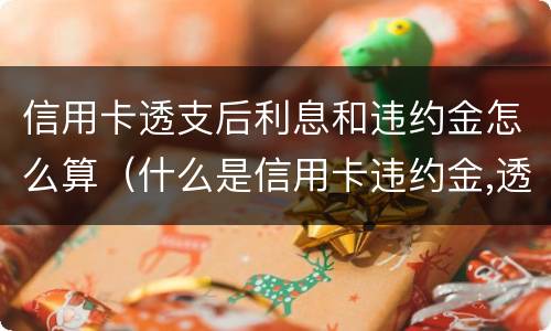 信用卡透支后利息和违约金怎么算（什么是信用卡违约金,透支利息）